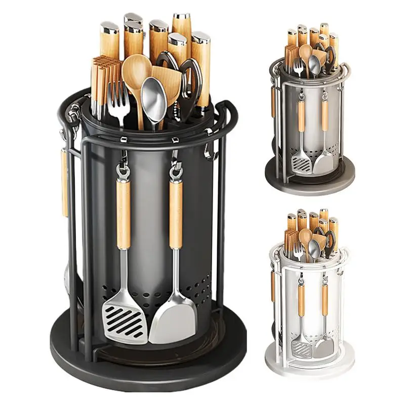 Stainless Steel Kitchen Cutter Holder 360 Rotatable Cutter Knife Stand 6-Hook Organizer Tableware Draining for Spatulas Utensil
Stainless Steel Kitchen Cutter Holder 360 Rotatable Cutter Knife Stand 6-Hook Organizer Tableware Draining for Spatulas Utensil