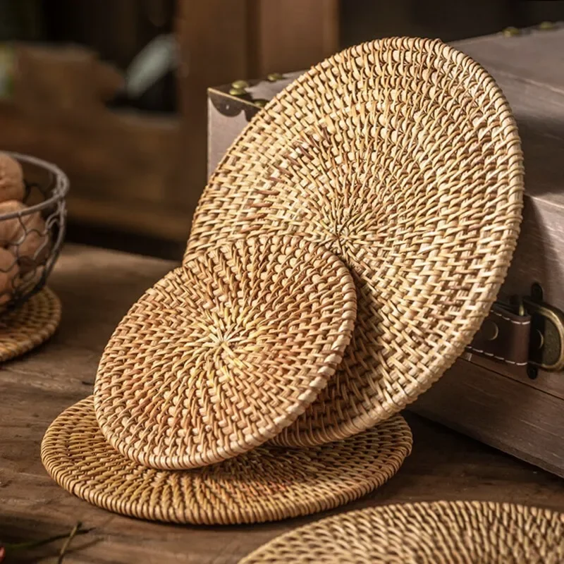 Rattan insulation cushion coaster set Anti-scalding table mat Large kitchen household high temperature resistant non-slip pot
Rattan insulation cushion coaster set Anti-scalding table mat Large kitchen household high temperature resistant non-slip pot