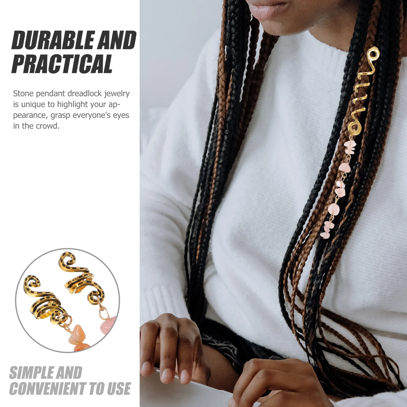 Набор из 6 штук: аксессуары для плетения волос, бусины-камни для дредов, портативные долговечные украшения для волос для выпускных, концертов, фотосессий
Набор из 6 штук: аксессуары для плетения волос, бусины-камни для дредов, портативные долговечные украшения для волос для выпускных, концертов, фотосессий