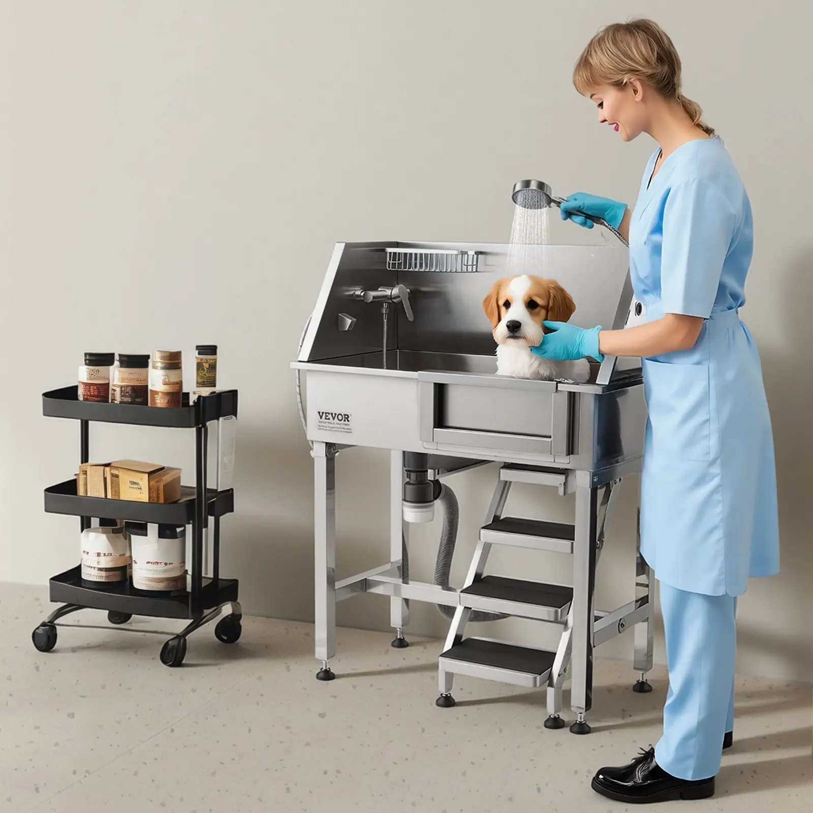 34-дюймовая станция для мытья собак, ванна для груминга из нержавеющей стали, профессиональная раковина для мытья собак с душем, смесителем и держателем для мыла
34-дюймовая станция для мытья собак, ванна для груминга из нержавеющей стали, профессиональная раковина для мытья собак с душем, смесителем и держателем для мыла