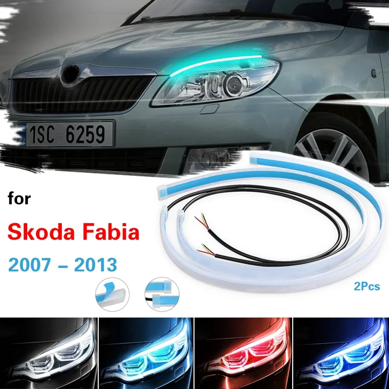2pcs DRL LED Strip Turn Signal Light Bright Flexible Drl Led Daytime Running Light for Car Headlight For Skoda Fabia 2007-2013
2pcs DRL LED Strip Turn Signal Light Bright Flexible Drl Led Daytime Running Light for Car Headlight For Skoda Fabia 2007-2013