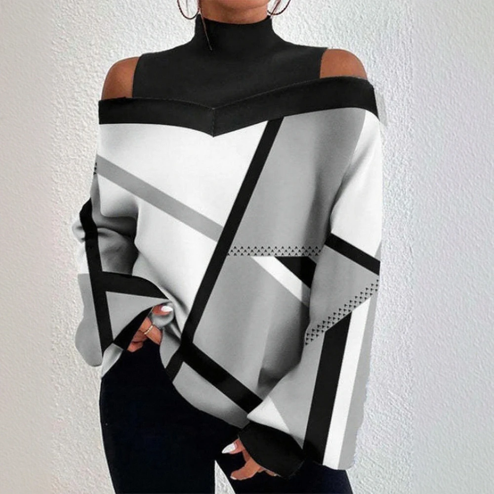 Women's 2025 Fashion Autumn T-Shirts Long Sleeve Round Neck Off Shoulder Patchwork Daily Regular Fit T-Shirts
Women's 2025 Fashion Autumn T-Shirts Long Sleeve Round Neck Off Shoulder Patchwork Daily Regular Fit T-Shirts