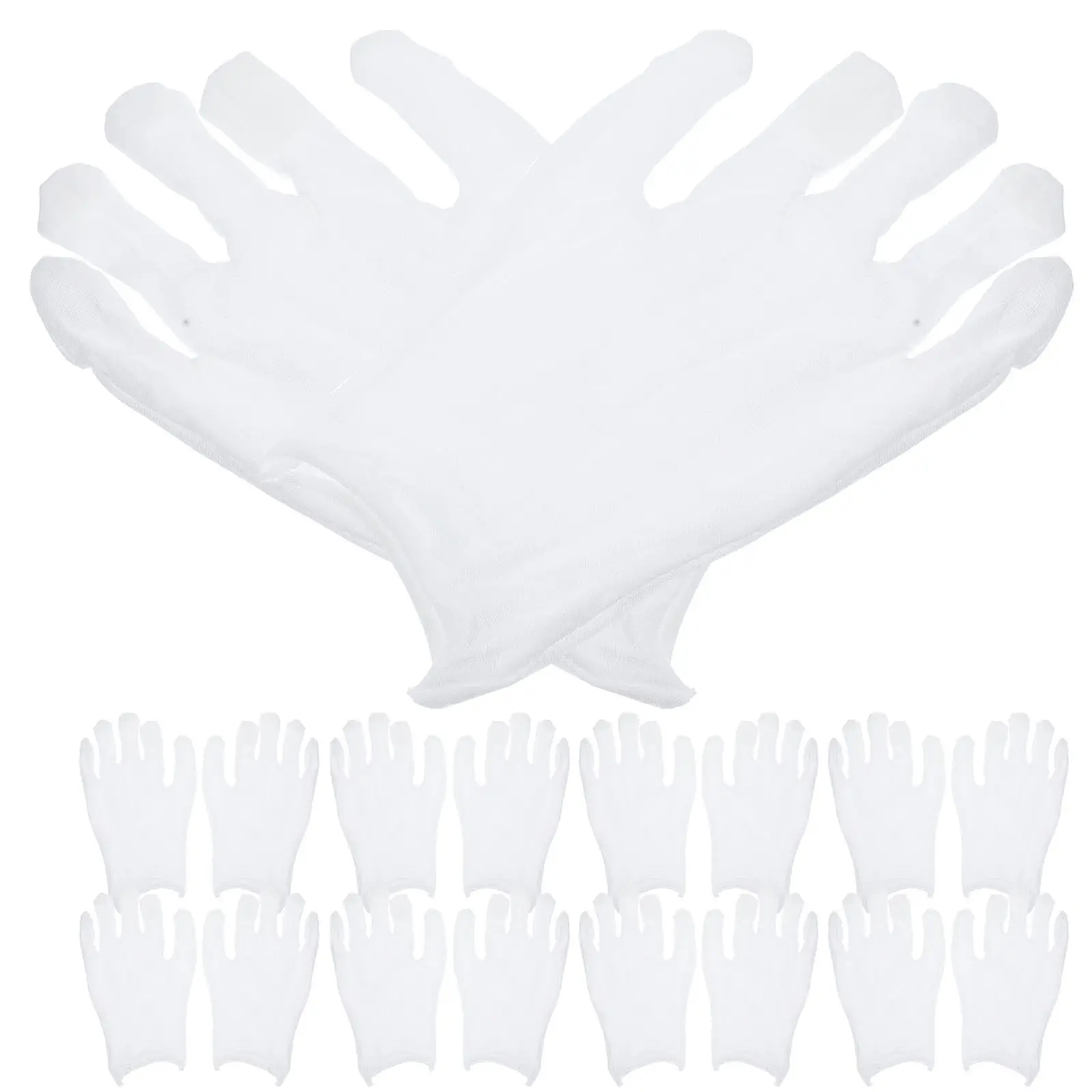10Pairs White Cotton Gloves Reusable Washable Protective Hand Gloves for Industrial Work Household Cleaning Silver Diamond
10Pairs White Cotton Gloves Reusable Washable Protective Hand Gloves for Industrial Work Household Cleaning Silver Diamond