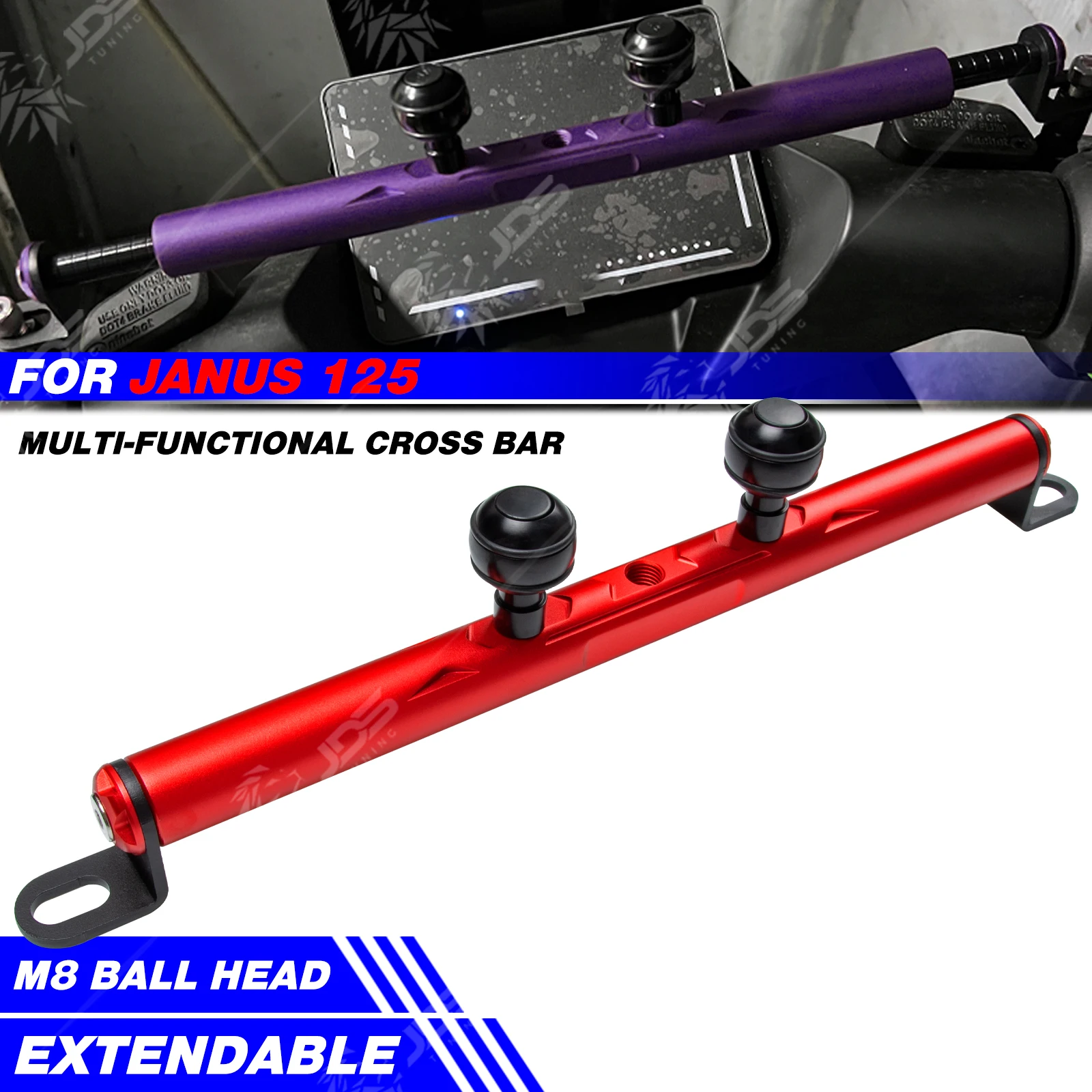 JDSTUNING For YAMAHA JANUS 125 Crossbar Balance Beam Multifunction Bar Phone Holder Bracket Accessories Parts
JDSTUNING For YAMAHA JANUS 125 Crossbar Balance Beam Multifunction Bar Phone Holder Bracket Accessories Parts