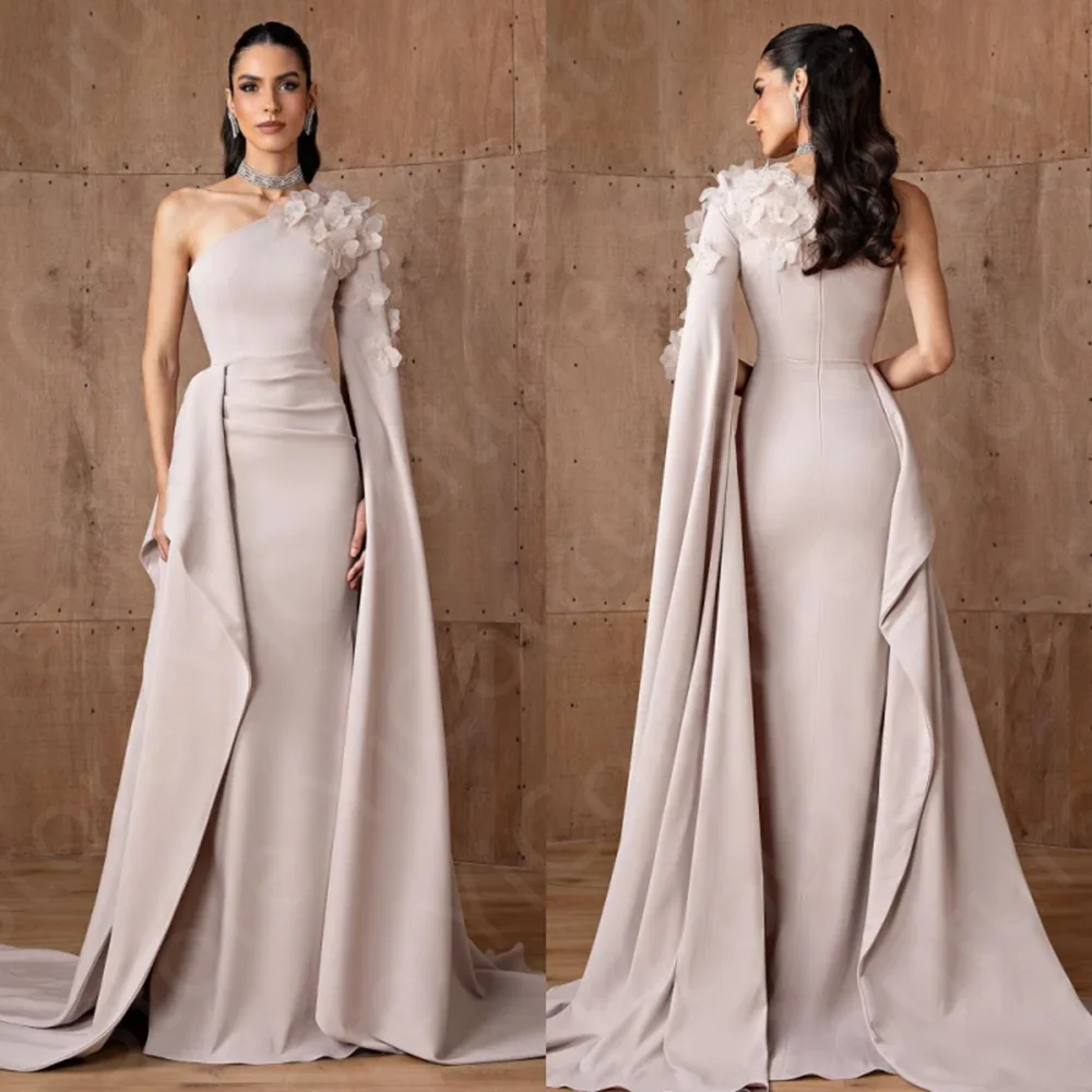 Customized Vintage Evening Dresses Arabic 2025 Prom Gowns One Shoulder Long Cape Sleeve Wedding Party Dresses Flowers Beaded
Customized Vintage Evening Dresses Arabic 2025 Prom Gowns One Shoulder Long Cape Sleeve Wedding Party Dresses Flowers Beaded