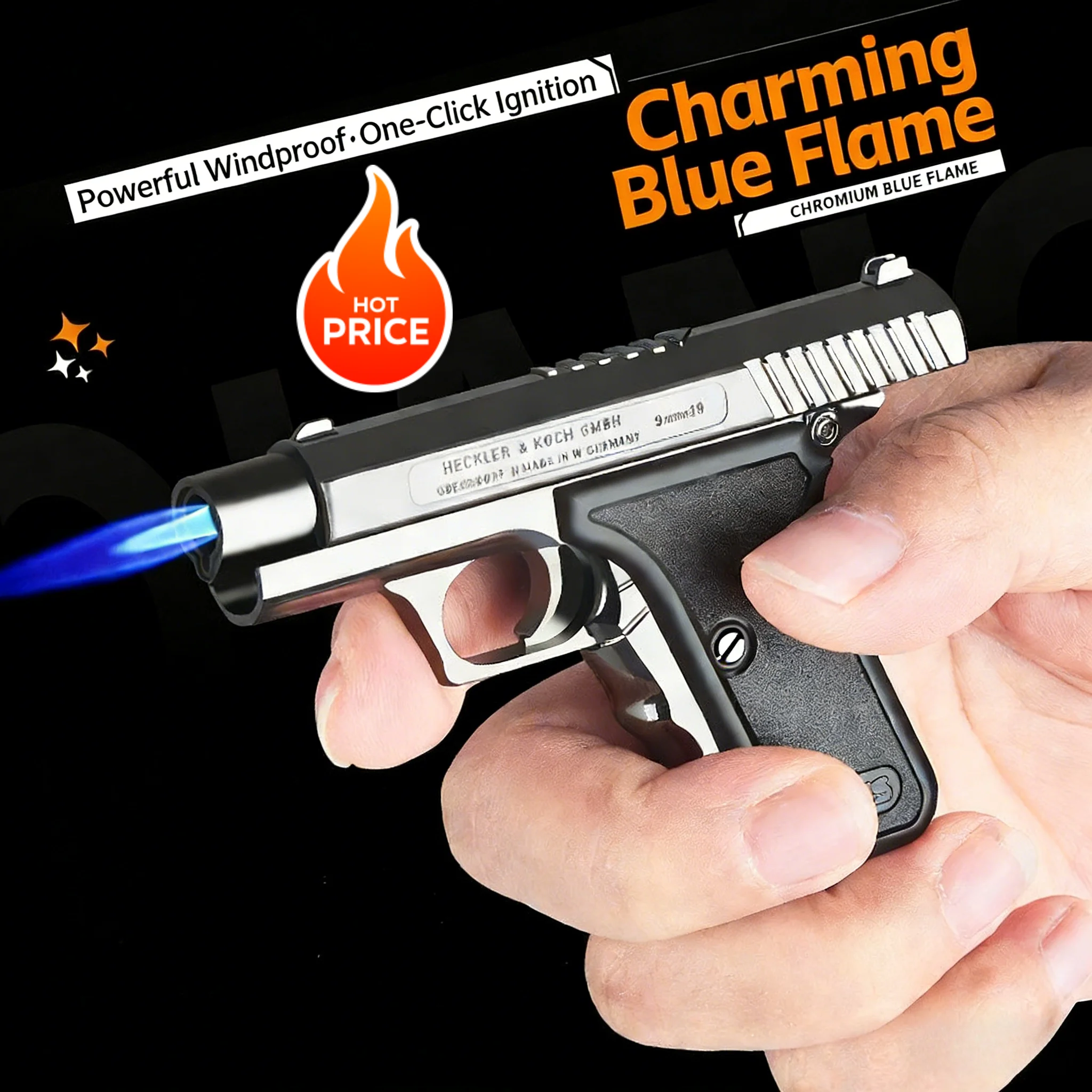 New Gun Cigar Igniter Windproof Blue Fire Lighter for Smoke Metal Inflatable Open Flame Cigarette Lighters & Smoking Accessories
New Gun Cigar Igniter Windproof Blue Fire Lighter for Smoke Metal Inflatable Open Flame Cigarette Lighters & Smoking Accessories