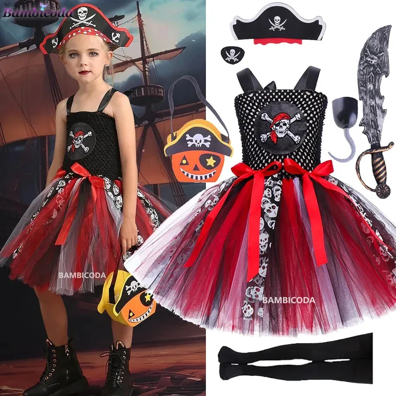 Girls Captain Pirate Clothes Dress Gothic Halloween Costumes Mesh TuTu Dress Carnival Party Clothes Halloween Cosplay Costume
Girls Captain Pirate Clothes Dress Gothic Halloween Costumes Mesh TuTu Dress Carnival Party Clothes Halloween Cosplay Costume