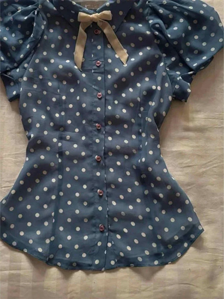 Y2k винтажные элегантные шиары женские корейский стиль Kawaii кокетка модный дизайн с бантом в горошек тонкая блузка весна 2025
Y2k винтажные элегантные шиары женские корейский стиль Kawaii кокетка модный дизайн с бантом в горошек тонкая блузка весна 2025