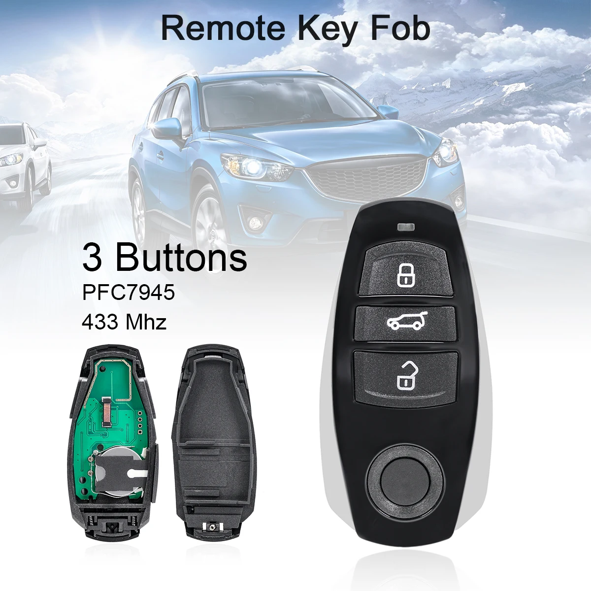 3 Buttons 433Mhz Smart Car Remote Key with ID46 / PCF7945 Chip Fit for VW Volkswagen Touareg 2010-2014
3 Buttons 433Mhz Smart Car Remote Key with ID46 / PCF7945 Chip Fit for VW Volkswagen Touareg 2010-2014