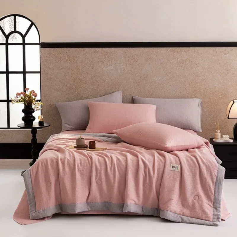 2025 solid color cotton bubble double-layer yarn summer quilt soybean summer quilt four-piece summer cool air conditioner quilt
2025 solid color cotton bubble double-layer yarn summer quilt soybean summer quilt four-piece summer cool air conditioner quilt