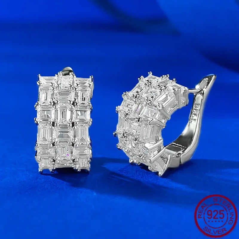 S925 Silver Luxury Set Irregular Full Diamond Earrings, Fashionable European and American Earrings, Wedding Jewel
S925 Silver Luxury Set Irregular Full Diamond Earrings, Fashionable European and American Earrings, Wedding Jewel