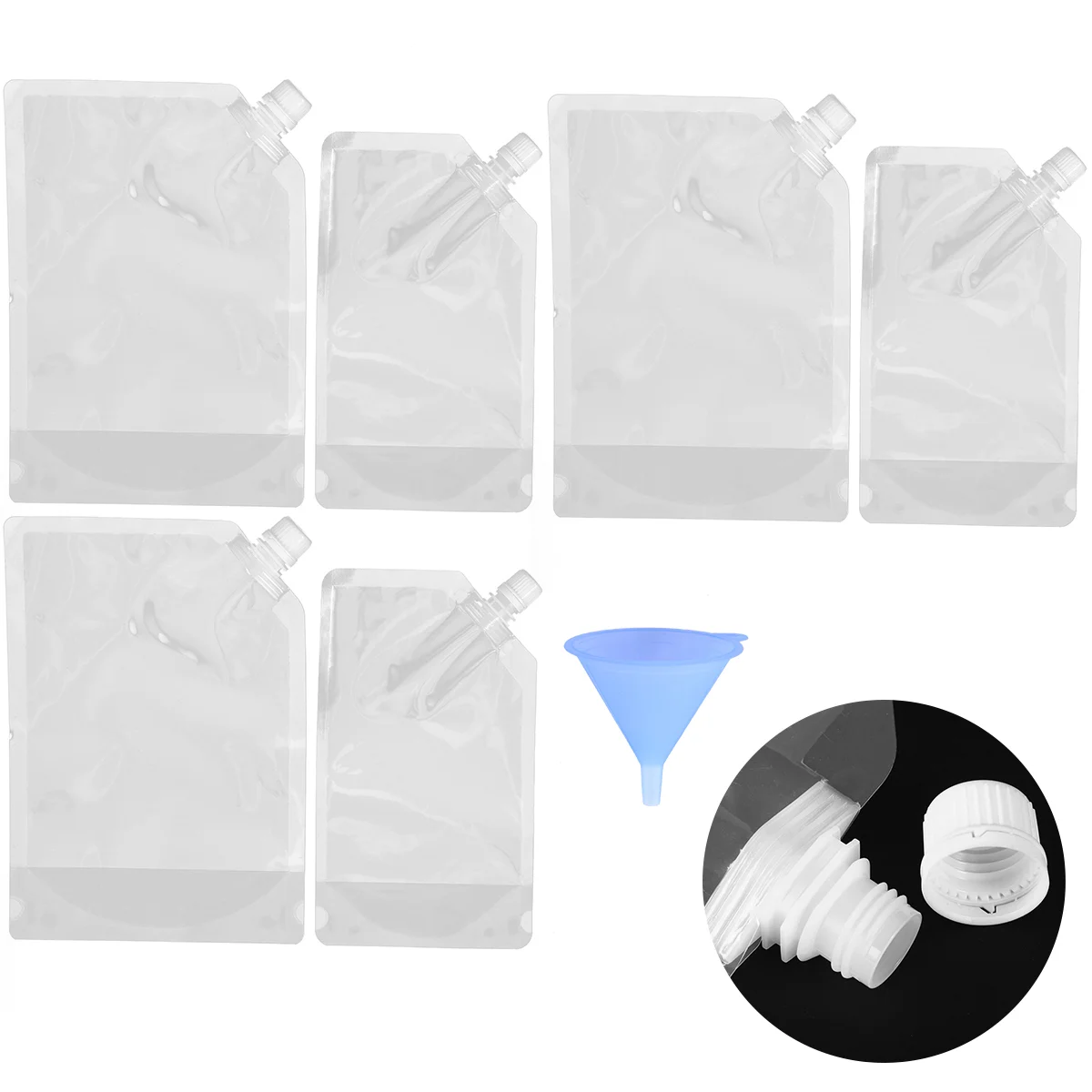 7Pcs Clear Spouted Liquid Soap Packaging Drink Bags for Food Snack Tea and Drinking (3Pcs 1L 3Pcs 500ML and 1Pcs
7Pcs Clear Spouted Liquid Soap Packaging Drink Bags for Food Snack Tea and Drinking (3Pcs 1L 3Pcs 500ML and 1Pcs