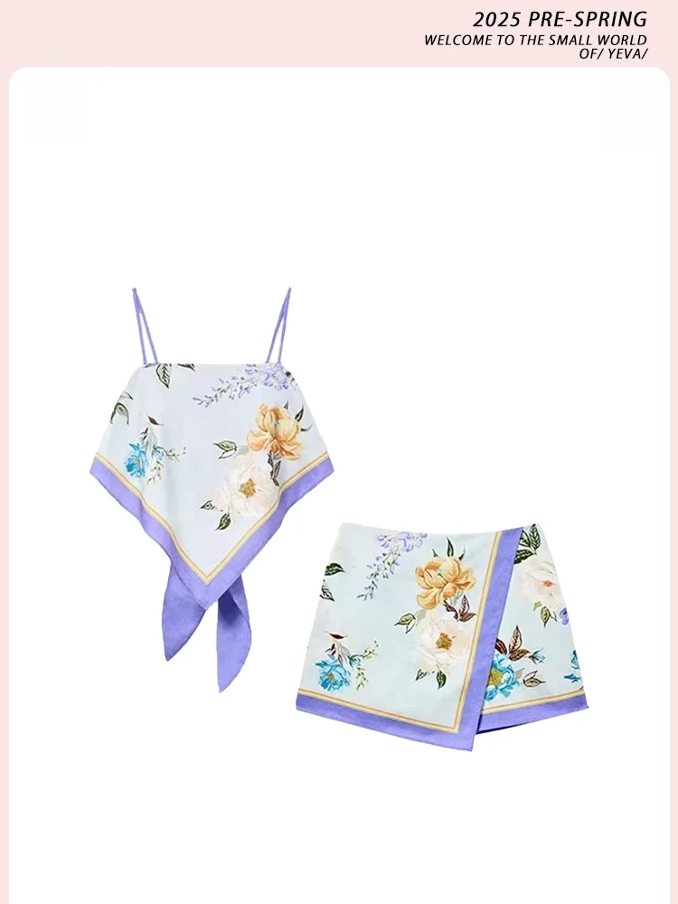 Blue Floral Print ter Vest orts Two-Piece Set Women's New 2025 Summer Faion Casual Slim Fit Polyester Fiber Suit
Blue Floral Print ter Vest orts Two-Piece Set Women's New 2025 Summer Faion Casual Slim Fit Polyester Fiber Suit