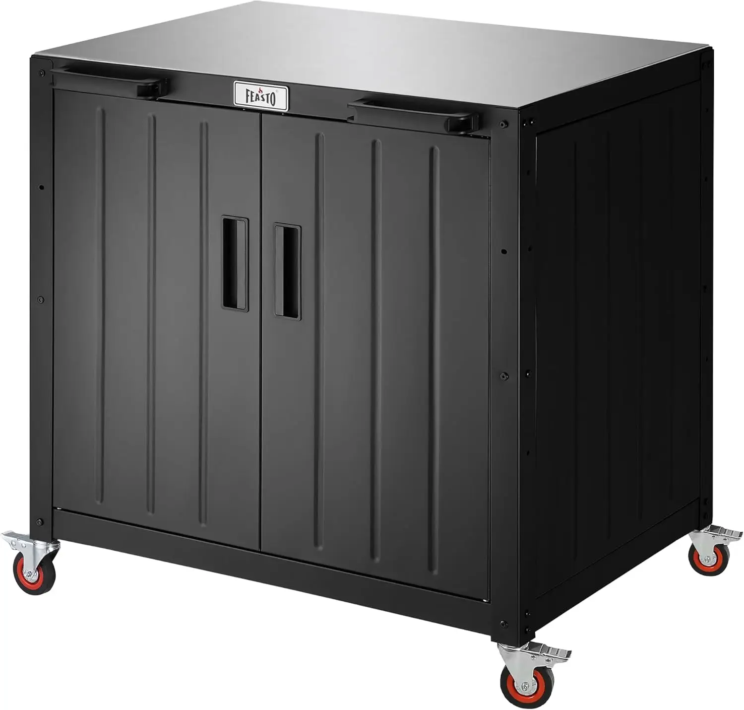 35-Inch Outdoor Grill Cart with Cabinet, Stainless Steel Top, Black & Silver Kitchen Island for BBQ and Food Prep
35-Inch Outdoor Grill Cart with Cabinet, Stainless Steel Top, Black & Silver Kitchen Island for BBQ and Food Prep