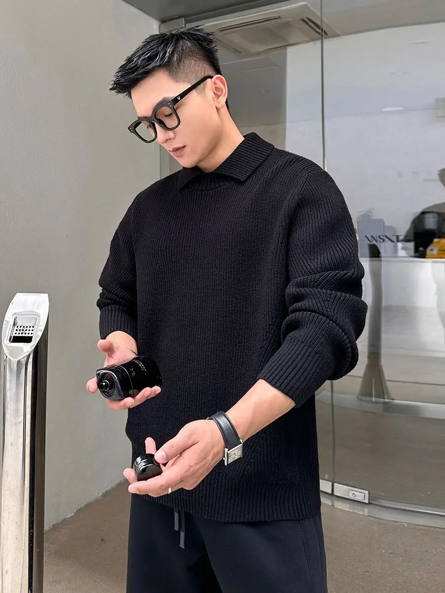 High-End Knitwear Men's Casual Collar Sweater Lazy Sle Autumn Winter New Arrival Comfortable Polyester Fiber Long Sve
High-End Knitwear Men's Casual Collar Sweater Lazy Sle Autumn Winter New Arrival Comfortable Polyester Fiber Long Sve