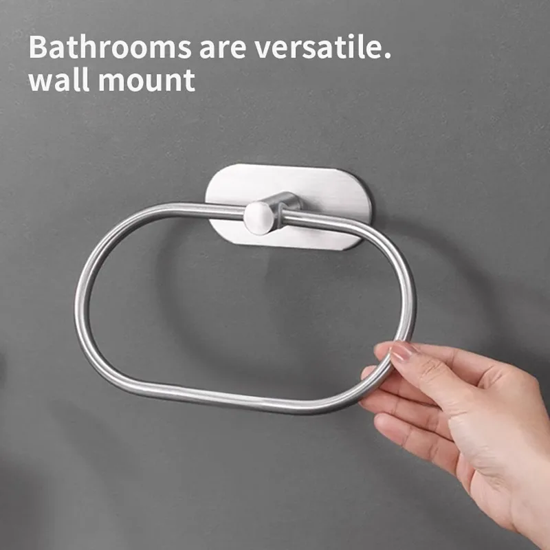 Bathroom Towels Rack Stainless Steel Towel Holder Self-adhesive Black Washhand Hanger Ring Rail Bar Kitchen Storage Accessories
Bathroom Towels Rack Stainless Steel Towel Holder Self-adhesive Black Washhand Hanger Ring Rail Bar Kitchen Storage Accessories