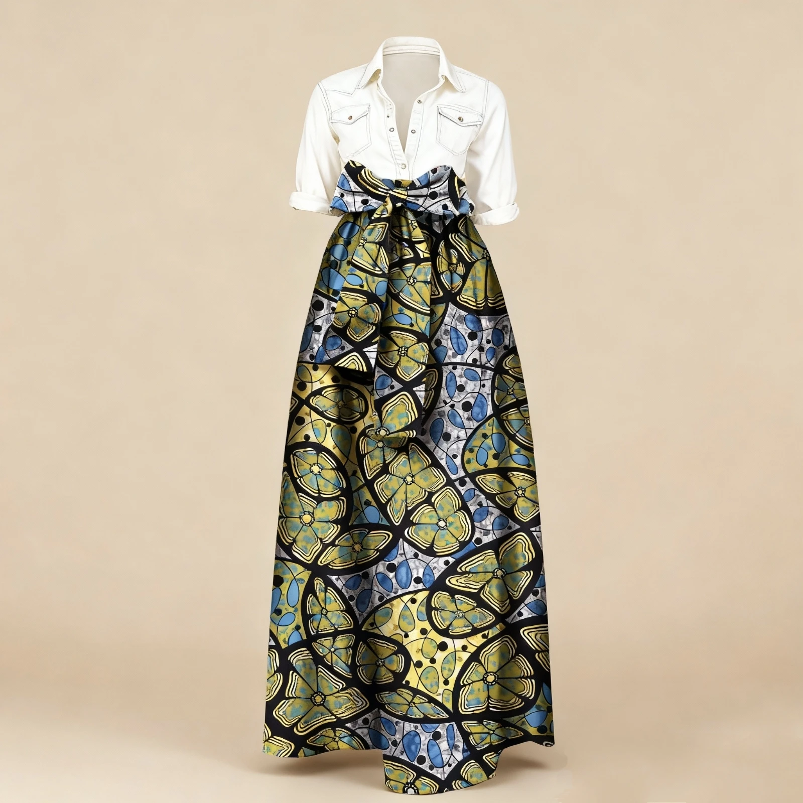 Летняя женская длинная юбка макси в африканском стиле Дашики Базин Рише с поясом, больших размеров, для повседневной носки (без топа)
Летняя женская длинная юбка макси в африканском стиле Дашики Базин Рише с поясом, больших размеров, для повседневной носки (без топа)