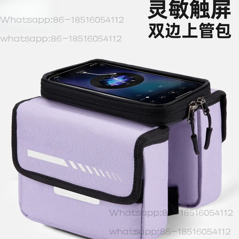Bicycle bag, beam bag, mountain bike top tube bag, mobile phone storage waterproof front hanging bag
Bicycle bag, beam bag, mountain bike top tube bag, mobile phone storage waterproof front hanging bag