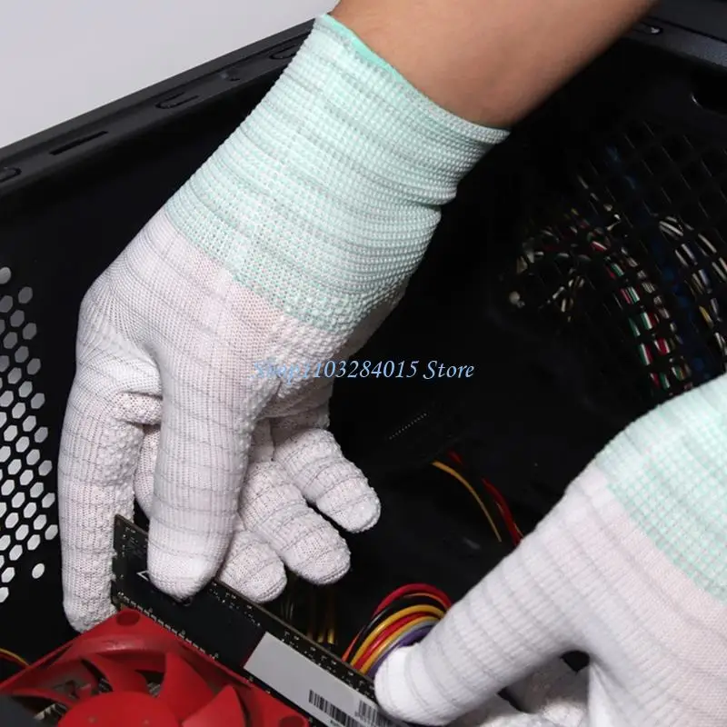 R6FF 12 Pair PVC Dotted Carbon Fiber Gloves Featuring Conductive Thread for Antislip Performances and Static Discharge Safety in
R6FF 12 Pair PVC Dotted Carbon Fiber Gloves Featuring Conductive Thread for Antislip Performances and Static Discharge Safety in