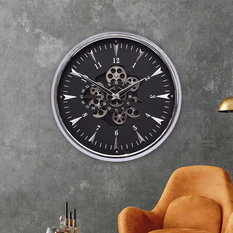 Simple personality dynamic gear high-end sense home decoration home Nordic simple round silent wall watch
Simple personality dynamic gear high-end sense home decoration home Nordic simple round silent wall watch