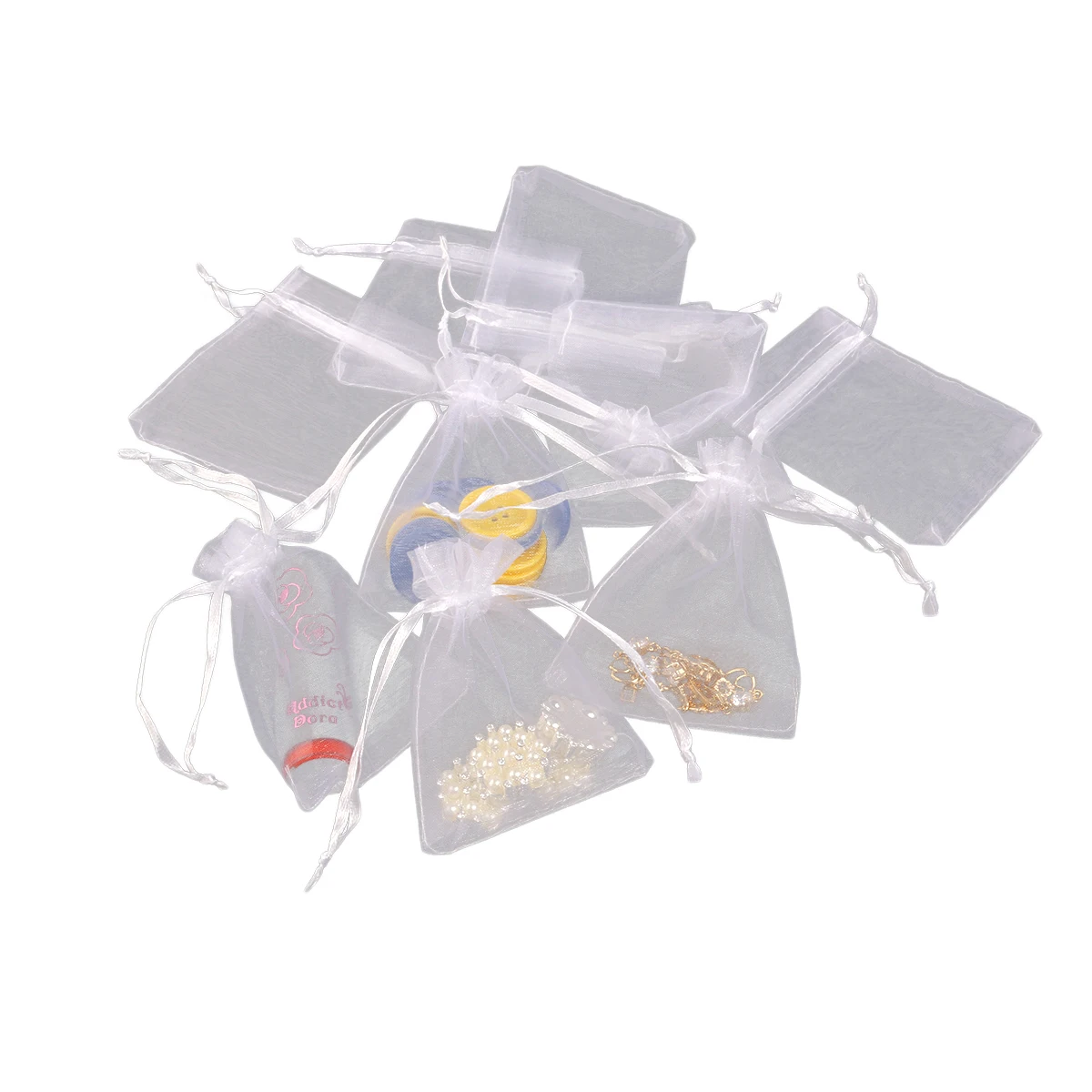 50 Pcs Organza Jewellery Pouches Drawstring Mini White Birthday Packaging Jewelry Pouch Protective Gift Bags Lightweight
50 Pcs Organza Jewellery Pouches Drawstring Mini White Birthday Packaging Jewelry Pouch Protective Gift Bags Lightweight