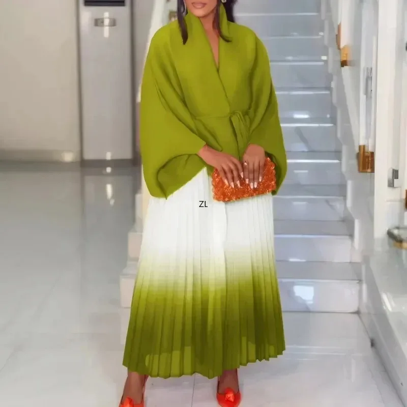 Autumn Fashion 2025 Long Sleeve V-neck Polyester Party Evening 2 Pieces Top Long Skirts Matching Sets African Clothes for Women
Autumn Fashion 2025 Long Sleeve V-neck Polyester Party Evening 2 Pieces Top Long Skirts Matching Sets African Clothes for Women
