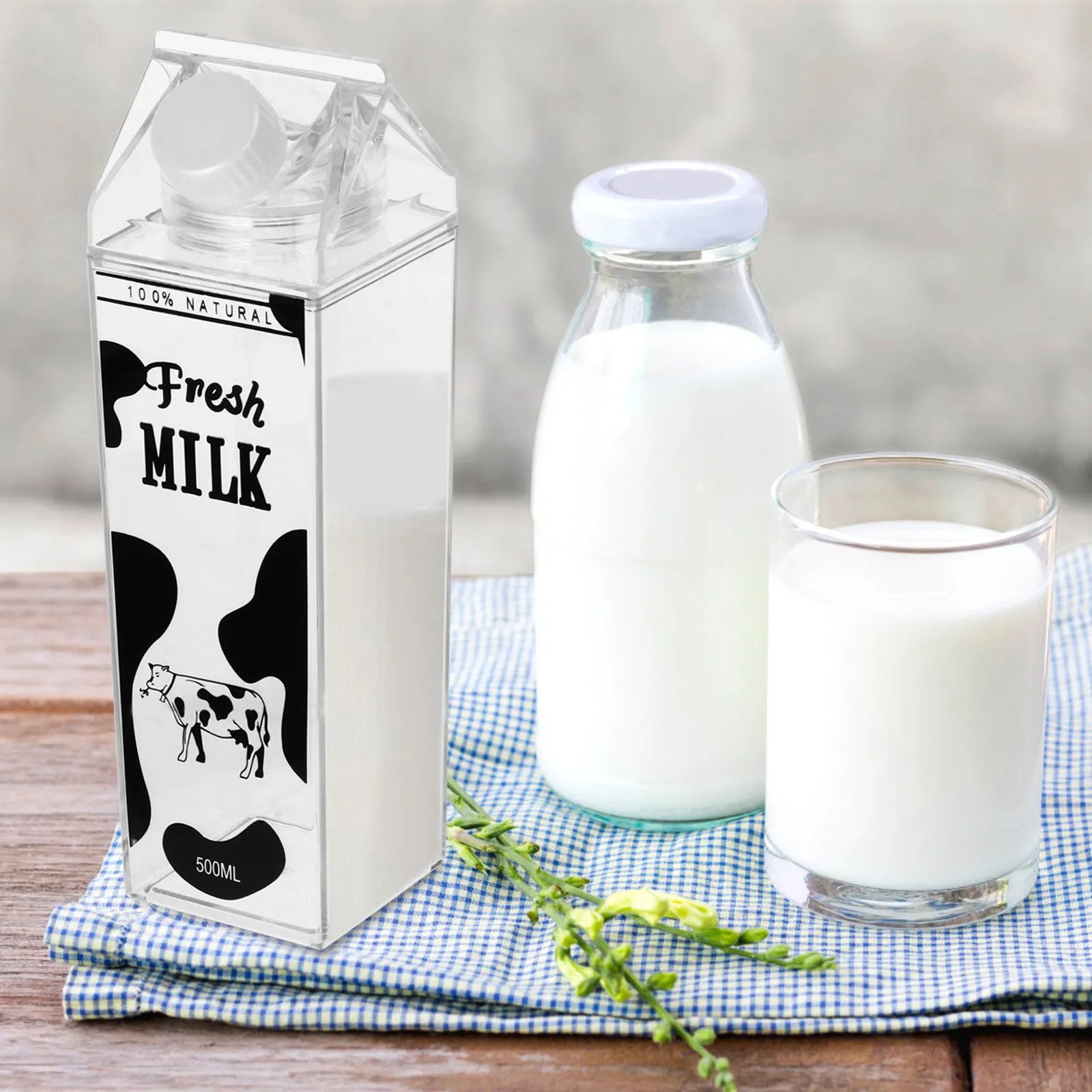 500Ml Small Milk Bottle Food-Grade Plastic Leak-Proof Beverage Container Ideal for Milk Juice Water Tea Soda Storage Travel
500Ml Small Milk Bottle Food-Grade Plastic Leak-Proof Beverage Container Ideal for Milk Juice Water Tea Soda Storage Travel
