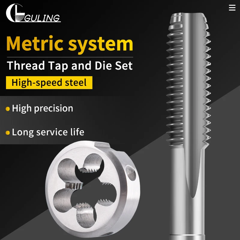 GULING 1SET HSS M27-M37 Right Hand Mertic Tap Die Set Used for machine tool internal and external thread tapping and repair tool
GULING 1SET HSS M27-M37 Right Hand Mertic Tap Die Set Used for machine tool internal and external thread tapping and repair tool