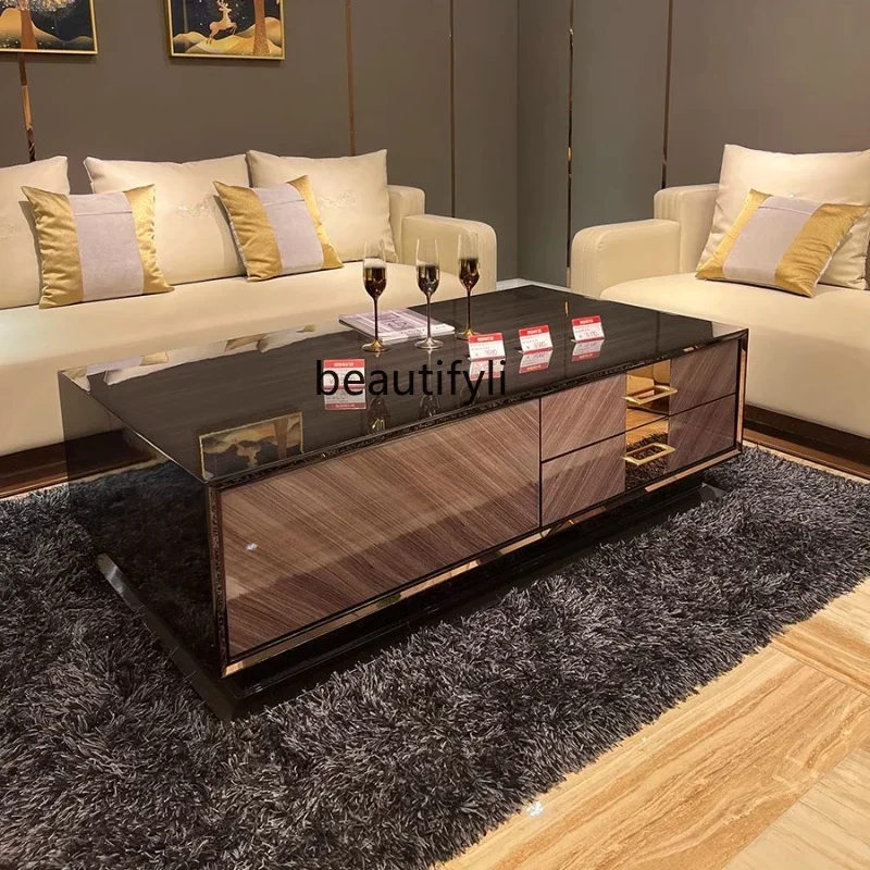 LXItalian light luxury solid wood long coffee table modern simple coffee table combination villa living roomSSS
LXItalian light luxury solid wood long coffee table modern simple coffee table combination villa living roomSSS