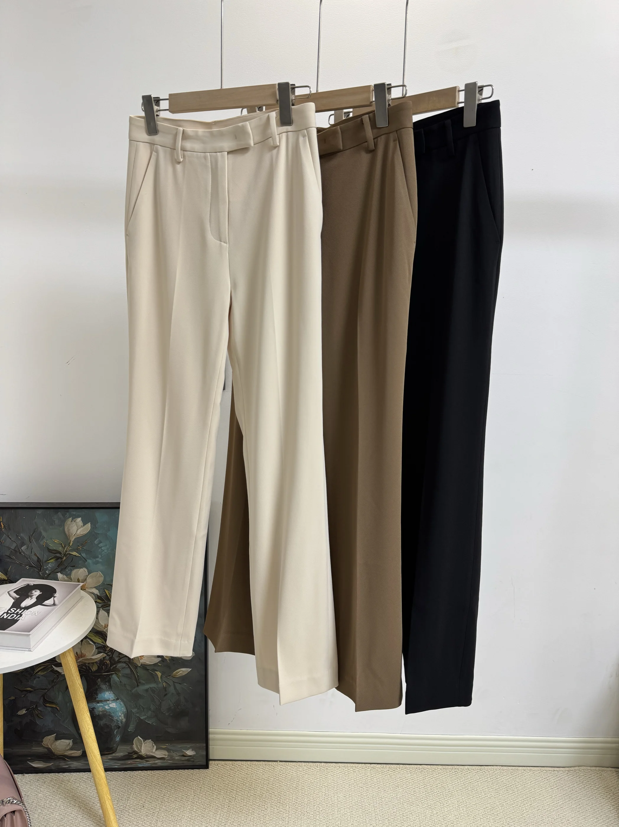 Classic High Waist Straight Leg Anti-Wrinkle Acetate Commuter Pants Women's Wide Leg Pants Casual Trousers Nine Points
Classic High Waist Straight Leg Anti-Wrinkle Acetate Commuter Pants Women's Wide Leg Pants Casual Trousers Nine Points