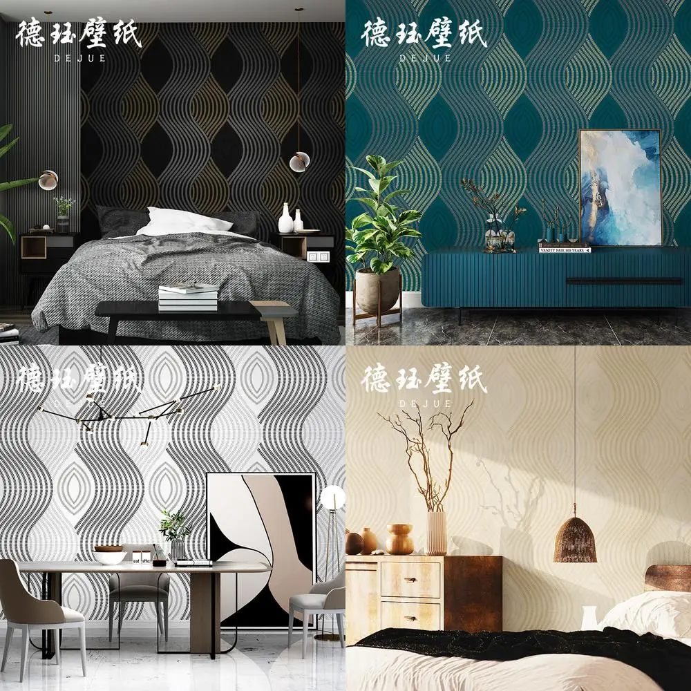 Nordic Geometric Abstract Blue Black Wave Curved Stripe Wallpaper for Living Room Bedroom Background High End Feel
Nordic Geometric Abstract Blue Black Wave Curved Stripe Wallpaper for Living Room Bedroom Background High End Feel