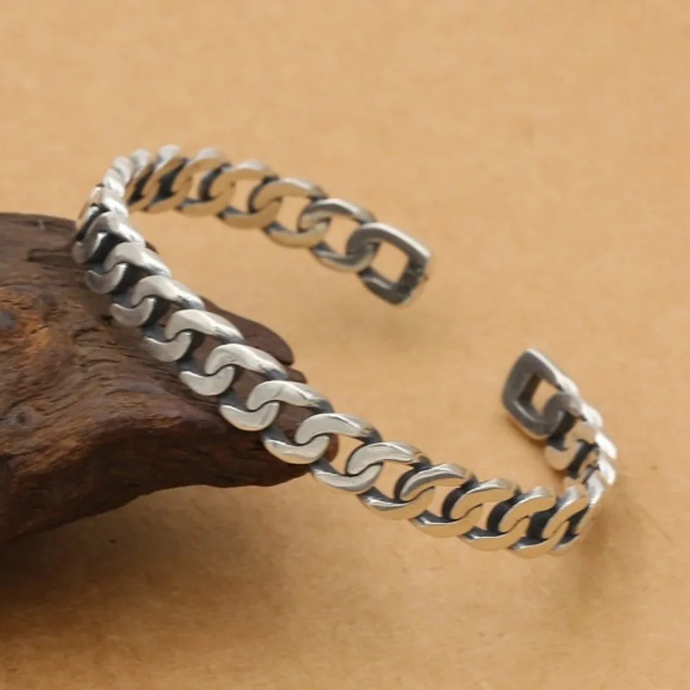 Real Solid 925 Sterling Silver Chain Women 7mm Curb Cuban Link Open Bracelet 17g
Real Solid 925 Sterling Silver Chain Women 7mm Curb Cuban Link Open Bracelet 17g