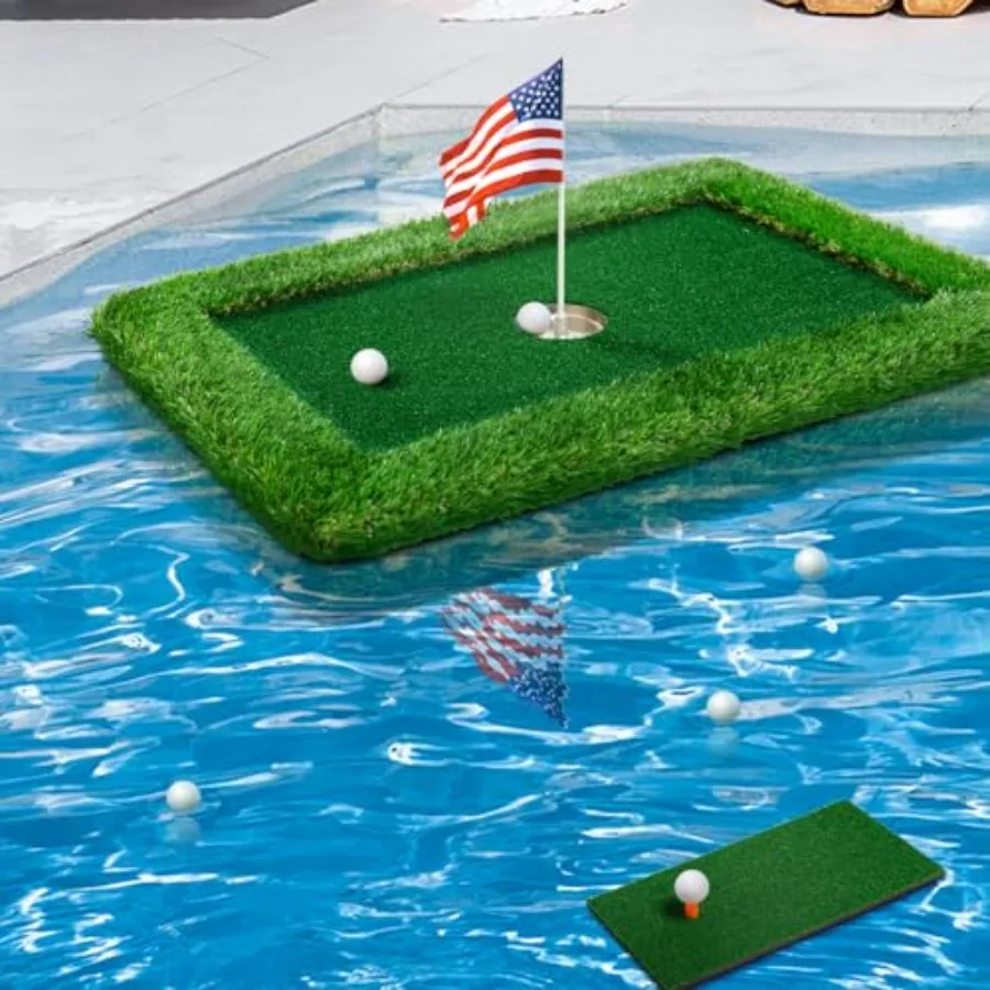Floating Golf Green for Pool: HDPE material green color waterproof and UV-resistant for outdoor and pool use
Floating Golf Green for Pool: HDPE material green color waterproof and UV-resistant for outdoor and pool use