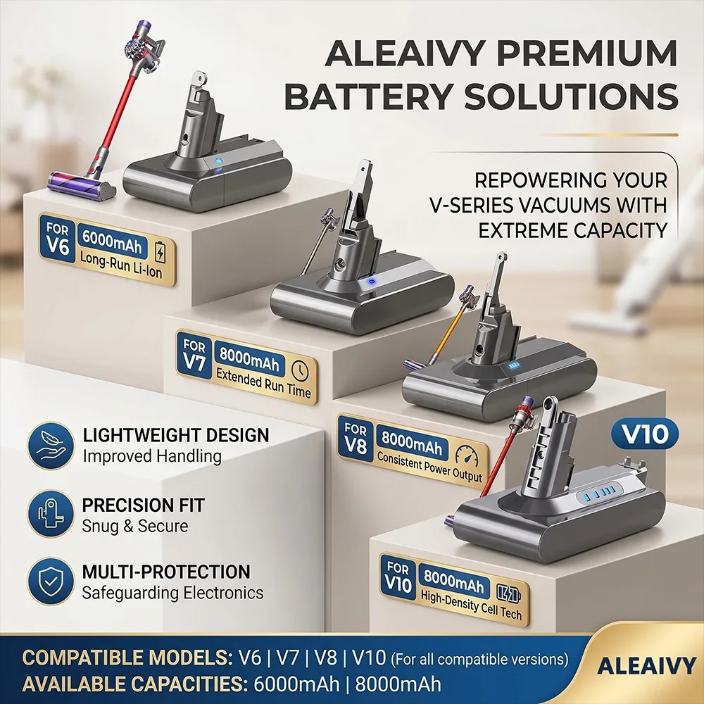 8000mAh High Capacity Rechargable Battery for Dyson V8 V7 V6 V10 SV11 Motorhead Handheld Vacuum Power Pack
8000mAh High Capacity Rechargable Battery for Dyson V8 V7 V6 V10 SV11 Motorhead Handheld Vacuum Power Pack