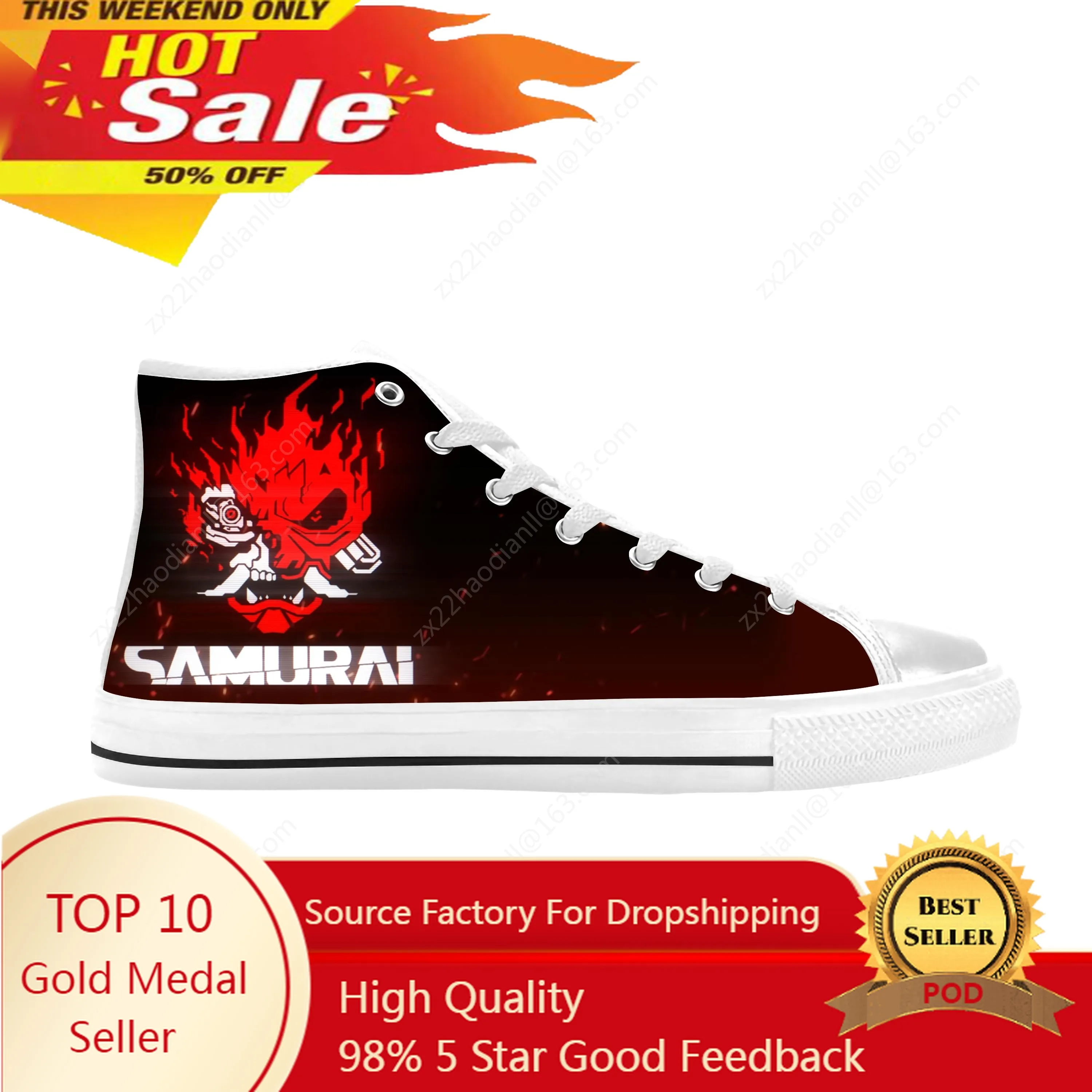 Vintage Samurai Retro Japanese Gaming 2077 Game Casual Cloth Shoes High Top Comfortable Breathable 3D Print Men Women Sneakers
Vintage Samurai Retro Japanese Gaming 2077 Game Casual Cloth Shoes High Top Comfortable Breathable 3D Print Men Women Sneakers