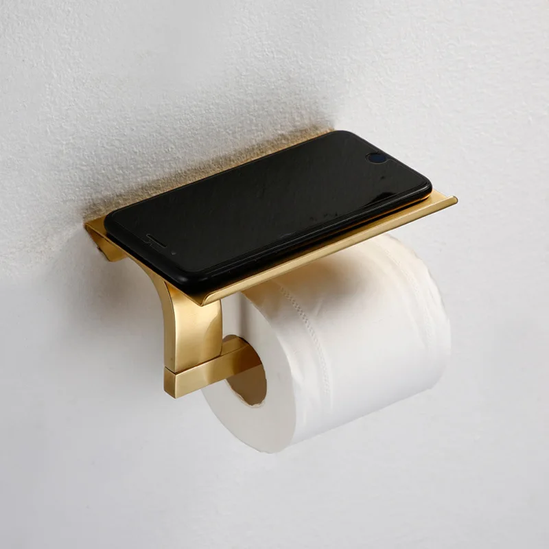 Toilet Paper Holder Wall Mount Tissue Roll Hanger 304 Stainless Steel Phone Platform Bathroom Hardware WF1016
Toilet Paper Holder Wall Mount Tissue Roll Hanger 304 Stainless Steel Phone Platform Bathroom Hardware WF1016