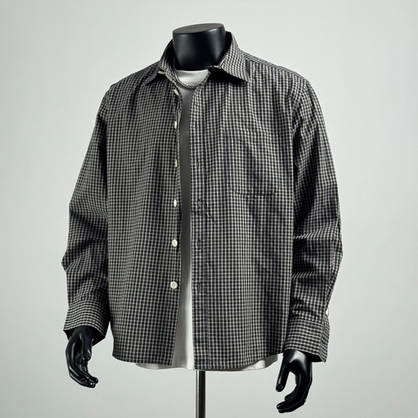 Bla Plaid Long Sve Loose Fit Men's Casual irt Versatile Outerwear Summer Sun Protection Square Collar Open Cardigan
Bla Plaid Long Sve Loose Fit Men's Casual irt Versatile Outerwear Summer Sun Protection Square Collar Open Cardigan
