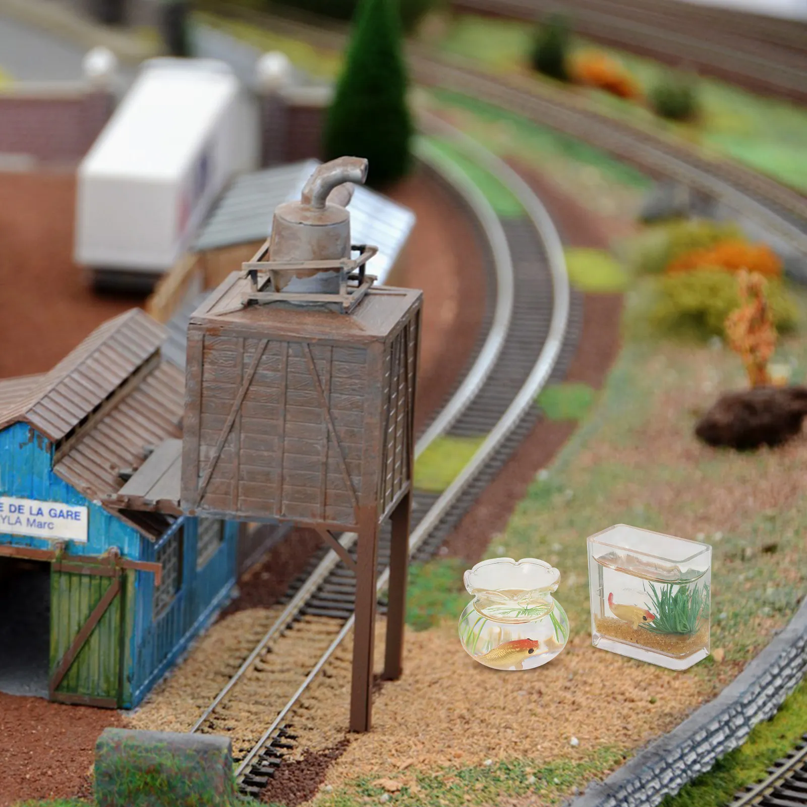 2 шт. реалистичных мини-аквариумов для декора миниатюрного дома, с улучшенной детализацией, из стекла и акрила, миниатюрная емкость для рыбок
2 шт. реалистичных мини-аквариумов для декора миниатюрного дома, с улучшенной детализацией, из стекла и акрила, миниатюрная емкость для рыбок