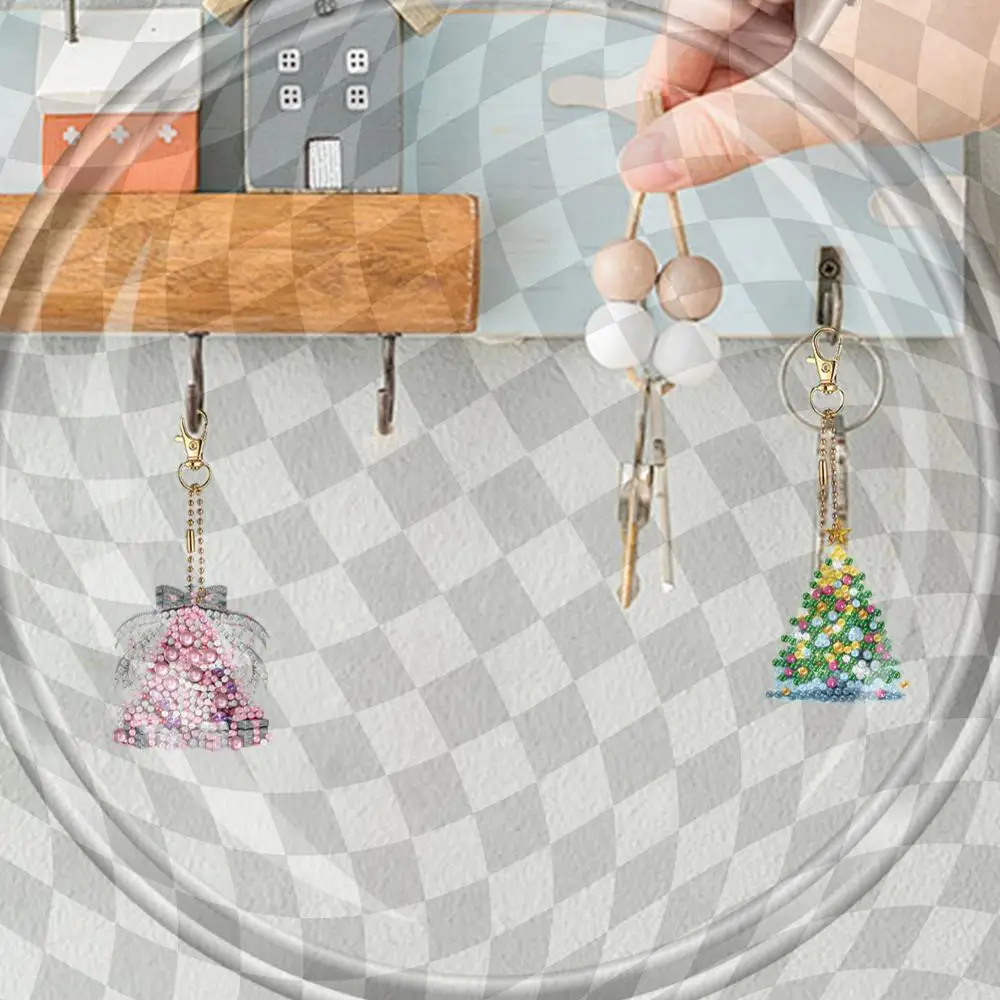 6PCS 2D Flat Christmas Tree DIY Diamond Painting Keychain Diamond Art Keyrings
6PCS 2D Flat Christmas Tree DIY Diamond Painting Keychain Diamond Art Keyrings