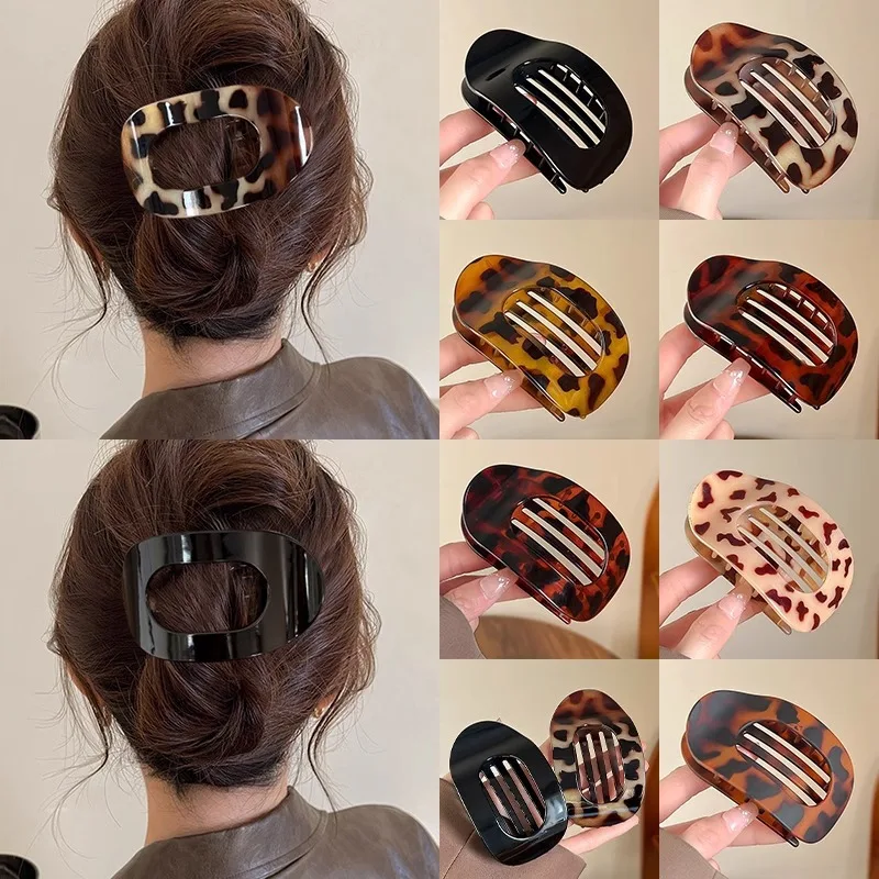 Hairpin Woman Back of Head Hair Clips Curved and Arc-shaped Design Elegant Shark Clip Leopard Curved Flat Hair Accessory
Hairpin Woman Back of Head Hair Clips Curved and Arc-shaped Design Elegant Shark Clip Leopard Curved Flat Hair Accessory
