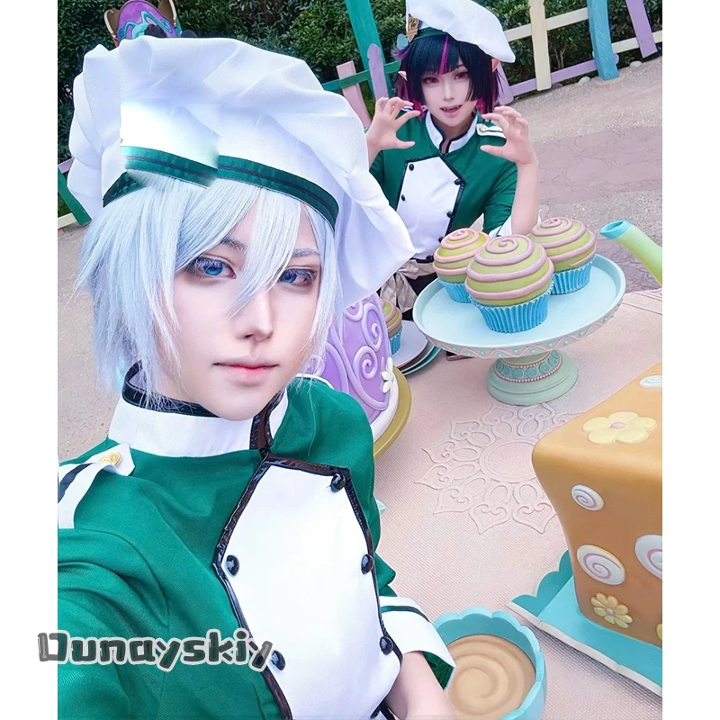 Amanda Cos%Silver New Outfit Chef's Uniform Kawaii Green Top Hat Apron Wigs Halloween 코스프레 Anime Game Twisted Wonderland Cosplay
Amanda Cos%Silver New Outfit Chef's Uniform Kawaii Green Top Hat Apron Wigs Halloween 코스프레 Anime Game Twisted Wonderland Cosplay