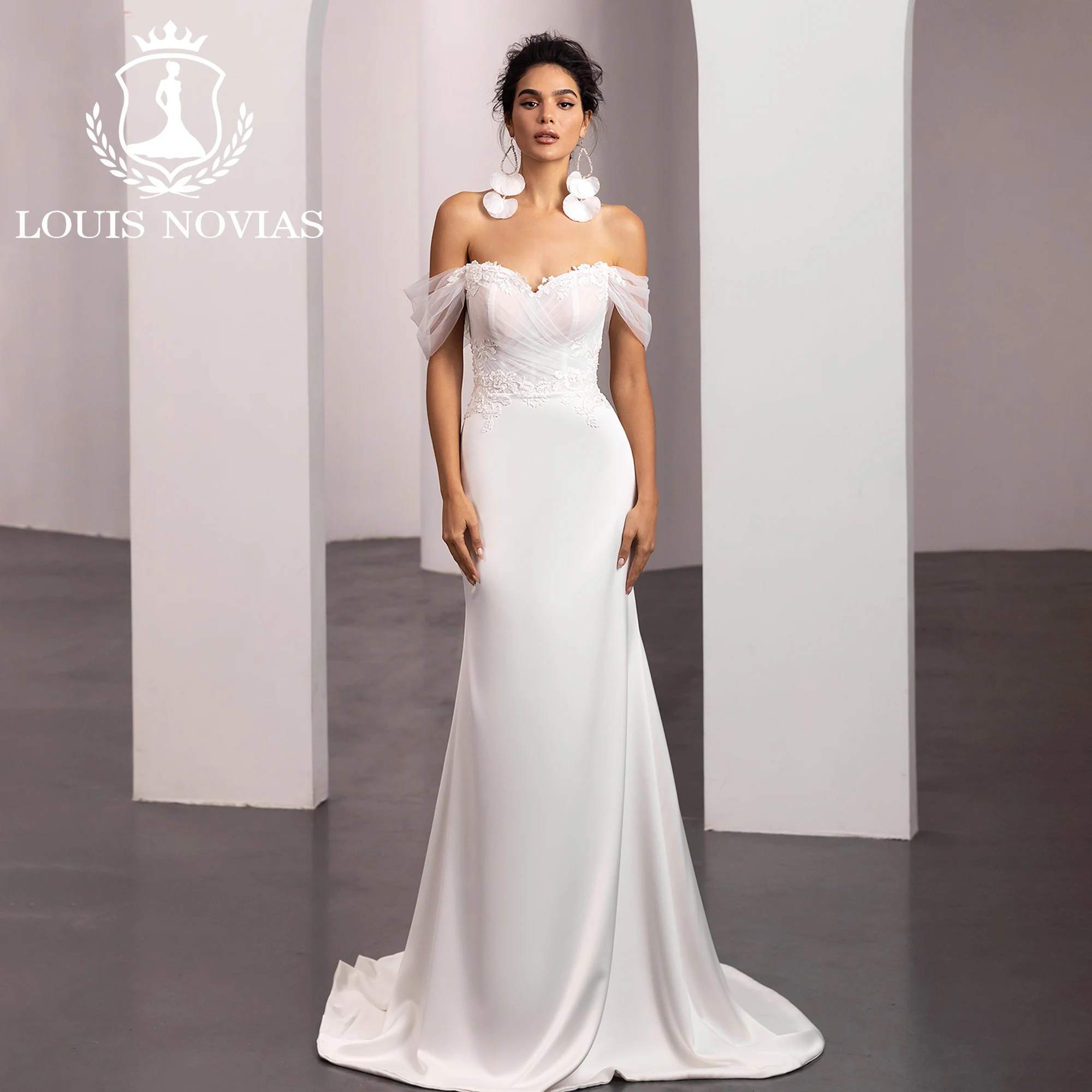 LOUIS NOVIAS Свадебное платье русалки с открытыми плечами, элегантное мерцающее кружевное свадебное платье с аппликацией по индивидуальному заказу, Vestidos De Novia
LOUIS NOVIAS Свадебное платье русалки с открытыми плечами, элегантное мерцающее кружевное свадебное платье с аппликацией по индивидуальному заказу, Vestidos De Novia