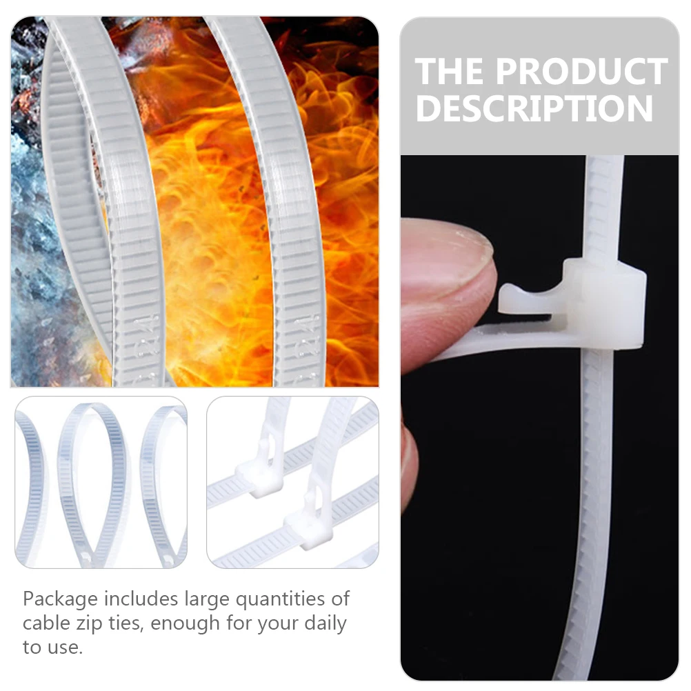 100pcs Releasable Zip Ties Premium Nylon Durable Outdoor Indoor Cable Ties Reusable Workshop Tools Wear Resistant Insulated
100pcs Releasable Zip Ties Premium Nylon Durable Outdoor Indoor Cable Ties Reusable Workshop Tools Wear Resistant Insulated