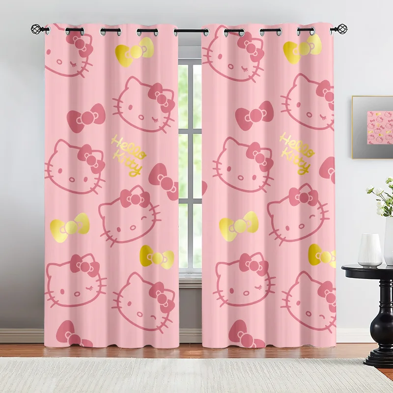 Sanrio Hello Kitty Pink Bow Blackout Curtains Kawaii Minimalist Gold Print Window Drapes for Girls Bedroom 2 Panels Set
Sanrio Hello Kitty Pink Bow Blackout Curtains Kawaii Minimalist Gold Print Window Drapes for Girls Bedroom 2 Panels Set