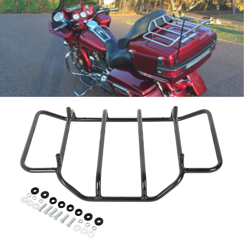 Black Motorcycle Tour Pack Trunk Top Luggage Rack Rear Storage Box For Harley Touring Road King Street Glide FLHR FLHX 1984-2018
Black Motorcycle Tour Pack Trunk Top Luggage Rack Rear Storage Box For Harley Touring Road King Street Glide FLHR FLHX 1984-2018