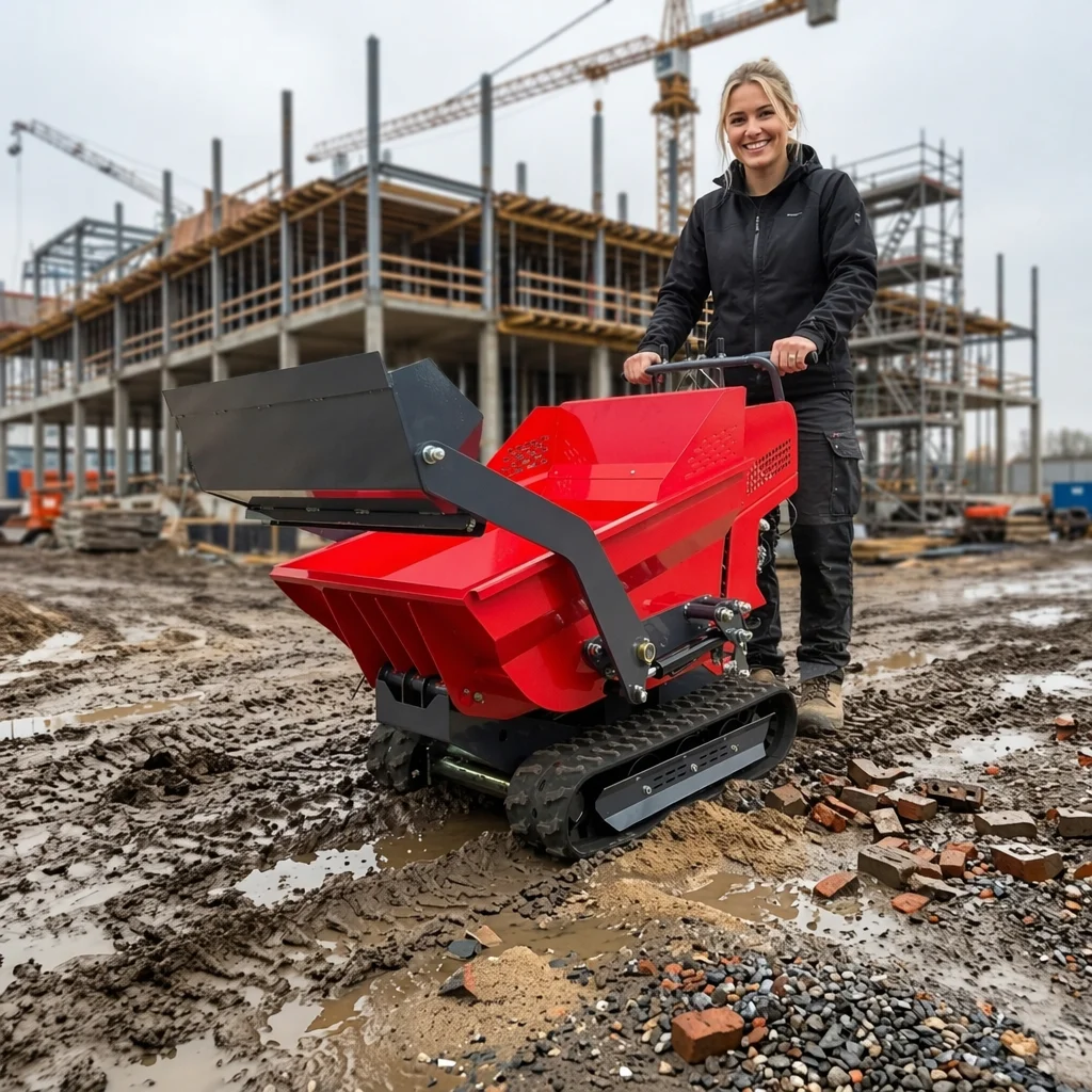 F500 500kg Tracked Mini Dumper Hydraulic Tipping Crawler Power Barrow with Snow Plow Attachment for All Season Use
F500 500kg Tracked Mini Dumper Hydraulic Tipping Crawler Power Barrow with Snow Plow Attachment for All Season Use