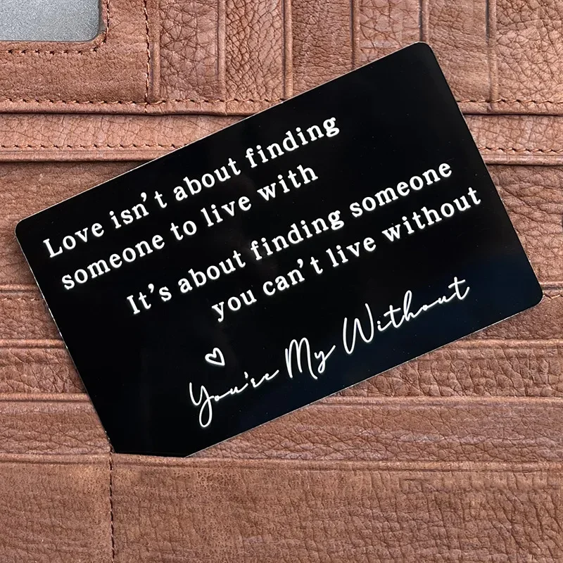 Metal card Love isn't about finding hot-selling Valentine's Day gifts Couple wallet Business cards can be customized
Metal card Love isn't about finding hot-selling Valentine's Day gifts Couple wallet Business cards can be customized