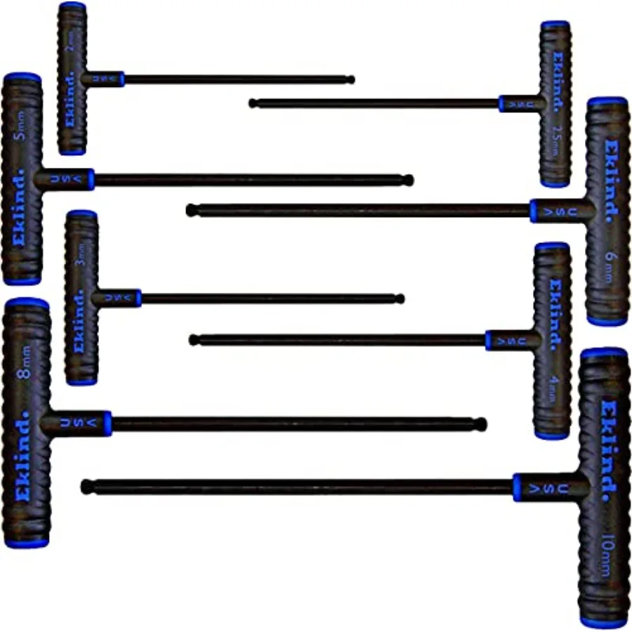 64808 Power-T Handle Ball-Hex Key allen wrench - 8pc set Metric MM sizes 2-10 9In shaft
64808 Power-T Handle Ball-Hex Key allen wrench - 8pc set Metric MM sizes 2-10 9In shaft