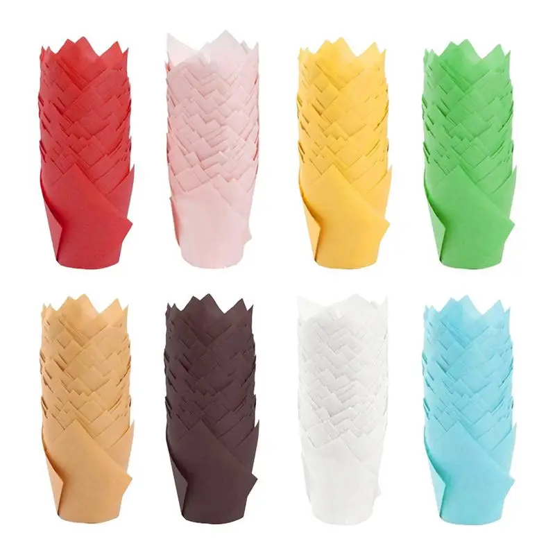 200pcs Tulip Muffin Cases Paper Cupcake Baking Cups Oilproof Cupcakes Liner Baking Muffin Box Cup Cake Decorating Tool for party
200pcs Tulip Muffin Cases Paper Cupcake Baking Cups Oilproof Cupcakes Liner Baking Muffin Box Cup Cake Decorating Tool for party