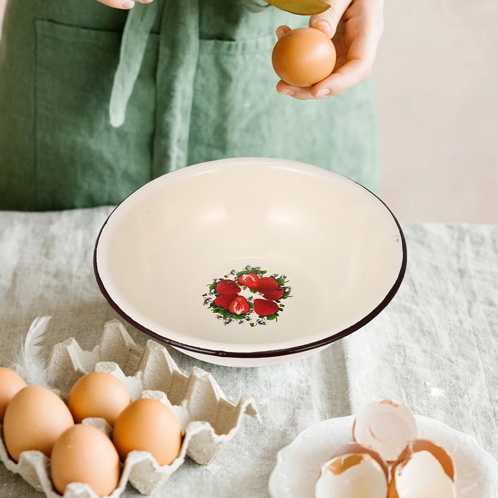 Thickened Enamel Basin Iron Vegetable Washing Basin Household Kitchen Food Storage Pot Wide Mouth For Fruits Vegetables
Thickened Enamel Basin Iron Vegetable Washing Basin Household Kitchen Food Storage Pot Wide Mouth For Fruits Vegetables